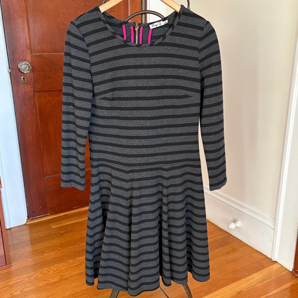 Eiza J Longsleeve Striped Dress